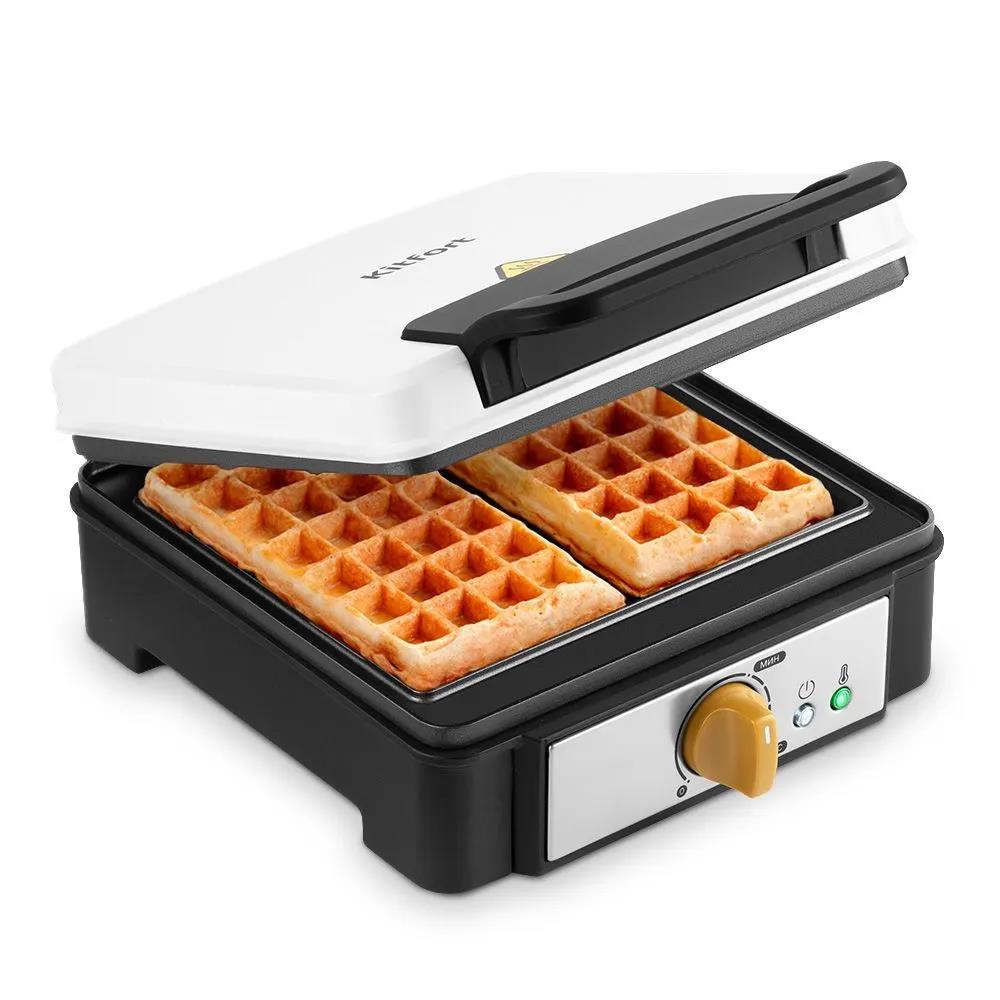 Изображение Вафельница Kitfort КТ-1692 (1200 Вт /черный, белый)