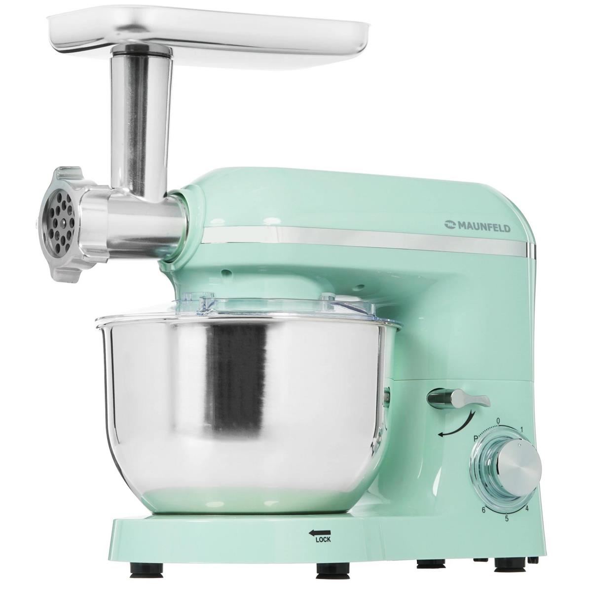Изображение Кухонный комбайн MAUNFELD MF-436GR PRO (5,5 л /1400 Вт /зеленый, серебристый)