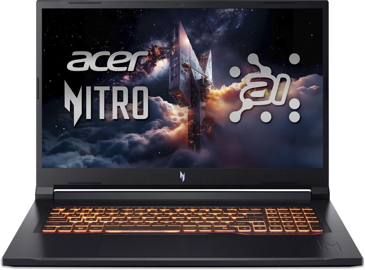 Изображение Ноутбук Acer Nitro V 17 AI ANV17-41-R0P2 (AMD 260 3800 МГц/ SSD 1024 ГБ  /RAM 32 ГБ/ 17.3" 1920x1080/VGA дискретная/ Без ОС) (NH.QYVCD.006)