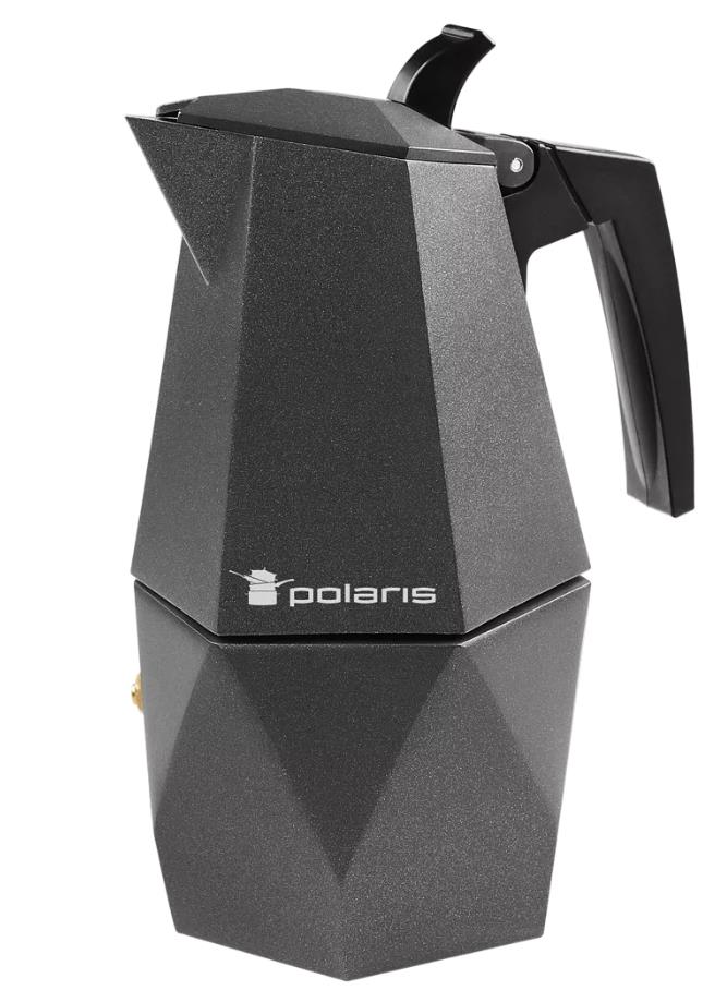 Изображение Гейзерная кофеварка Polaris Kontur 4C cерый, 0,3 л (0,3 л )
