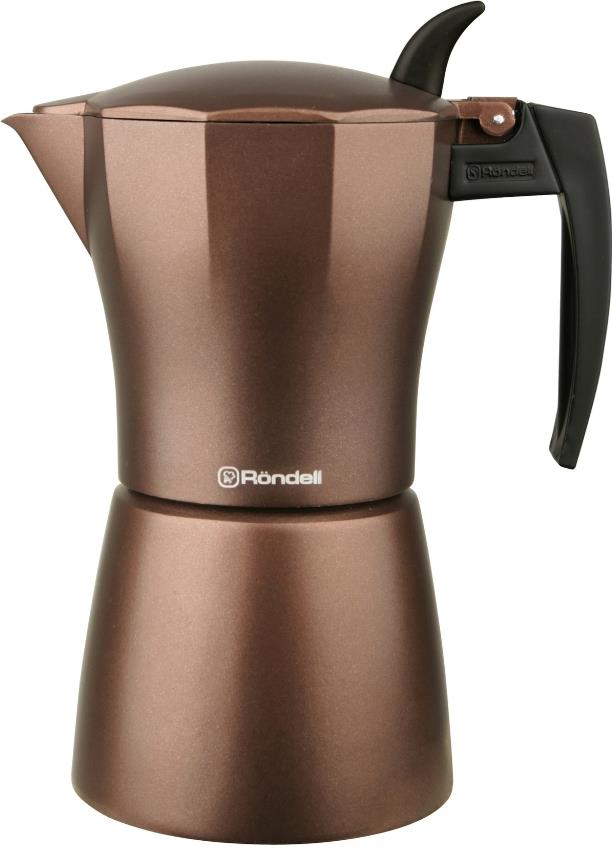 Изображение Гейзерная кофеварка Rondell Kortado RDA-399, 0.45л, алюминий, коричневый (0,45 л )