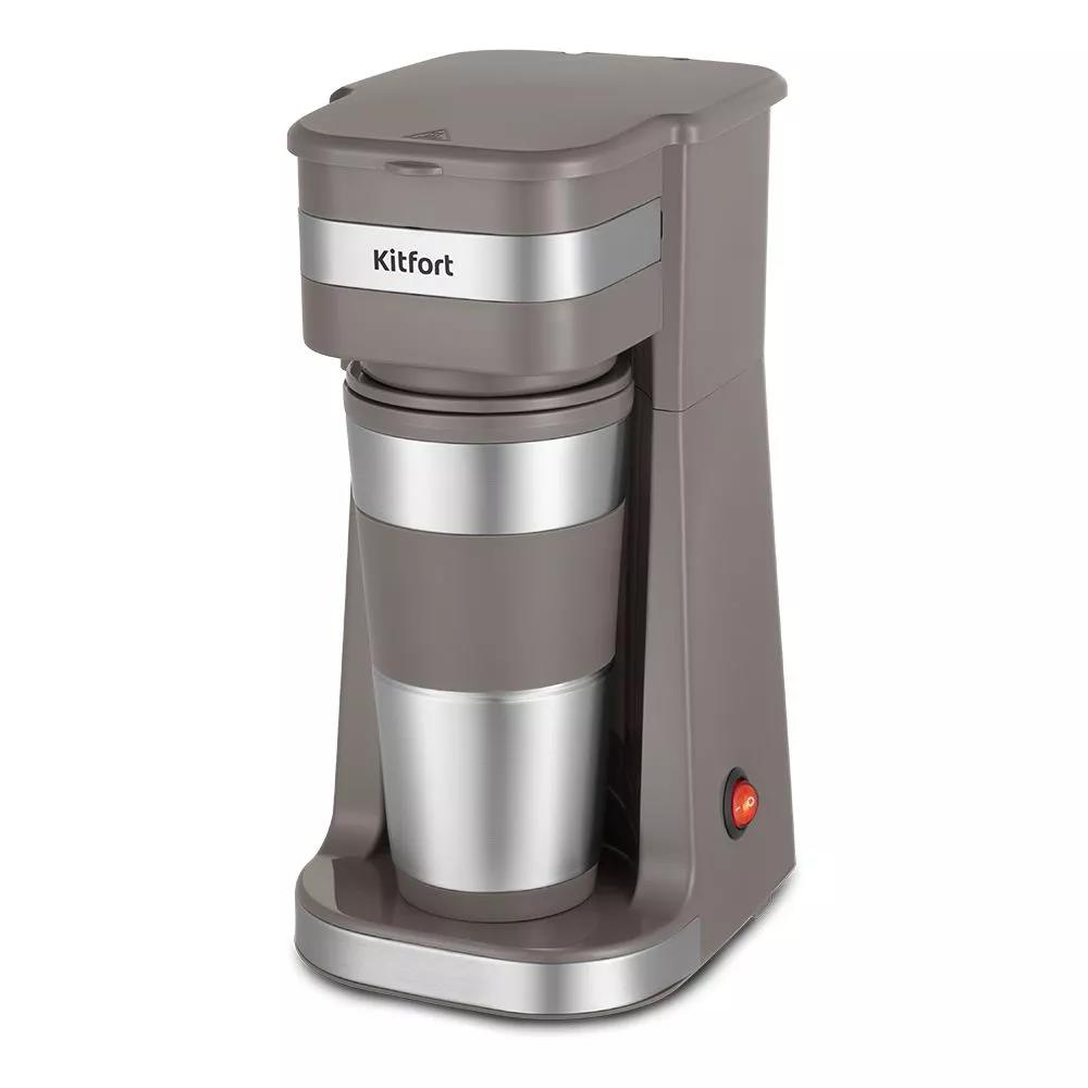 Изображение Кофеварка Kitfort КТ-7316 750Вт коричневый/нержавеющая сталь (капельная/0,45 л /750 Вт )