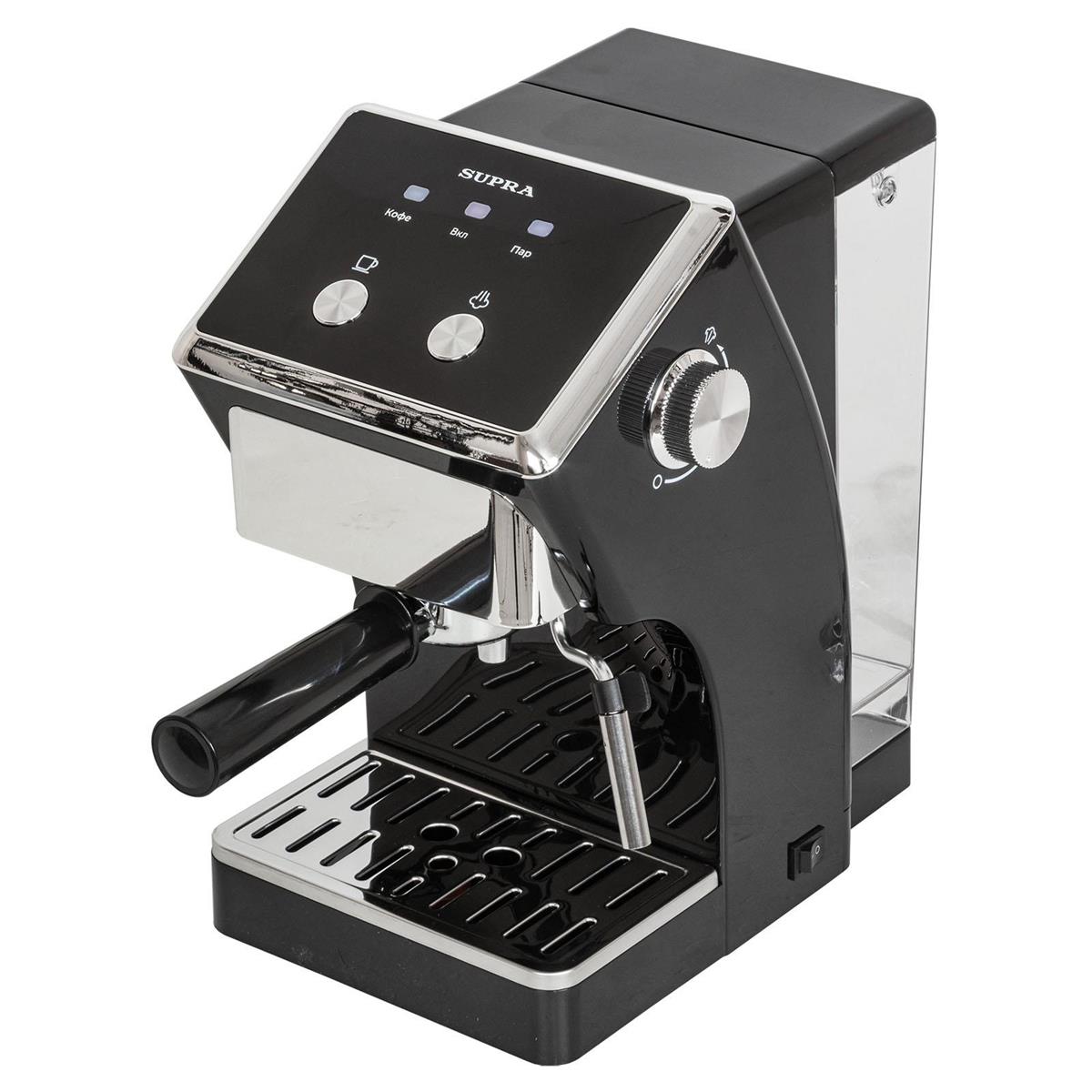 Изображение Кофеварка Supra CMS-1501 черный (рожковая/1,5 л /1000 Вт )