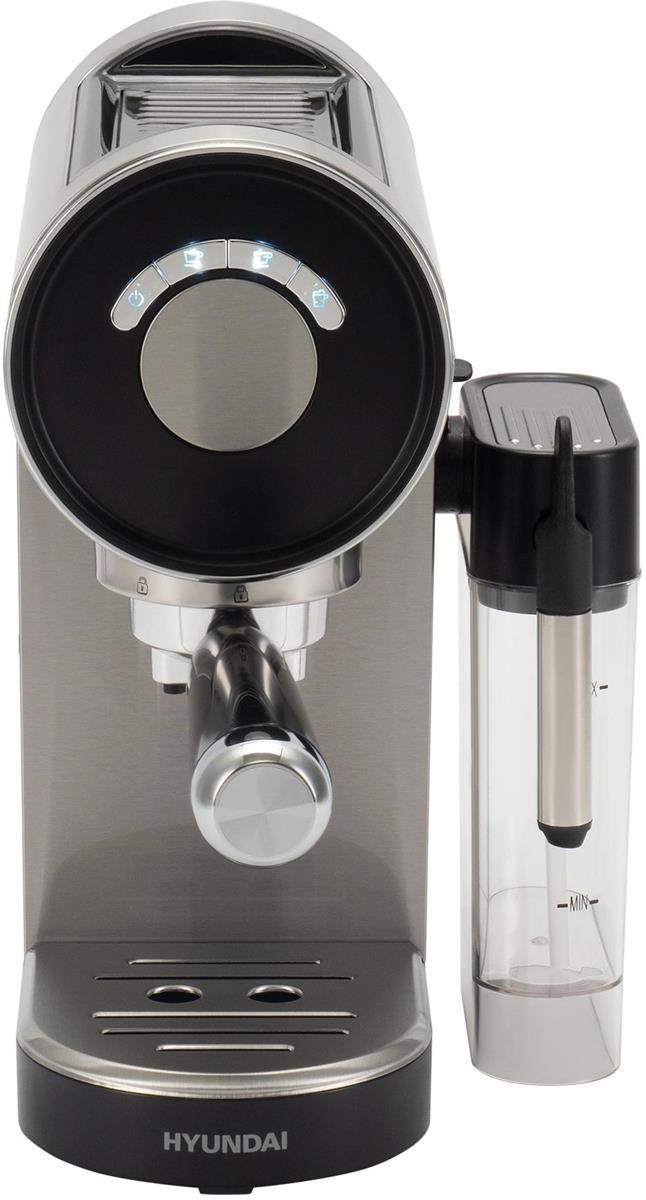 Изображение Кофеварка Hyundai HEM-4305 серебристый/черный (рожковая//1350 Вт )
