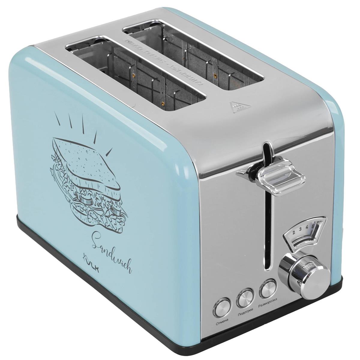 Изображение Тостер VLK Palermo 100 (900 Вт  голубой)