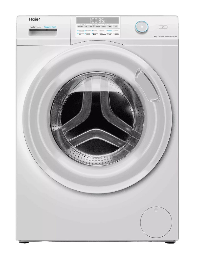 Изображение Стиральная машина Haier HW60-BP12959BE, белый (фронтальная, 6 кг, 1200 об/мин )