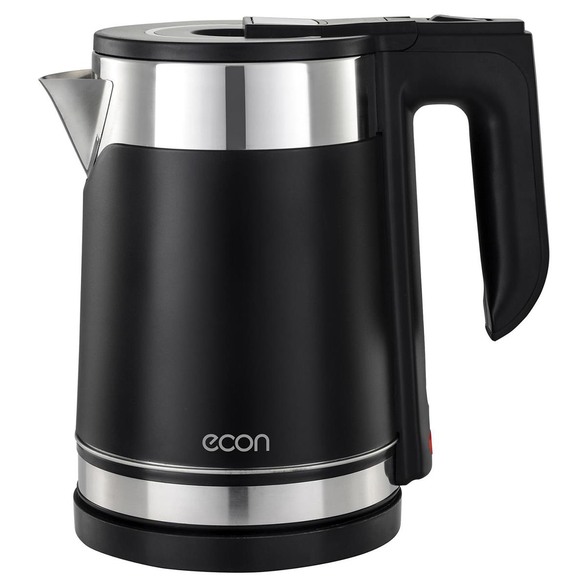 Изображение Электрический чайник ECON ECO-1880KE (2000 Вт/1,8 л /пластик, нержавеющая сталь/черный)