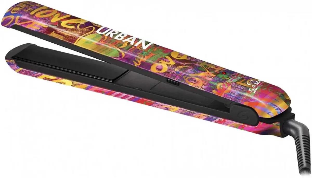 Изображение Щипцы для волос GA.MA CP9 Urban Love черный/рисунок макс.темп.:220С покрытие:турмалиновое (GI0741) (/220 °C/турмалиновое)