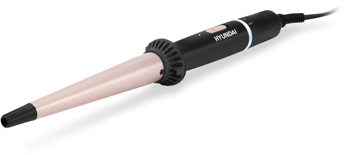 Изображение Щипцы для волос Hyundai H-HC1410 40Вт макс.темп.:200С покрытие:керамико-турмалиновое черный (40 Вт /200 °C/Керамико-турмалиновое)