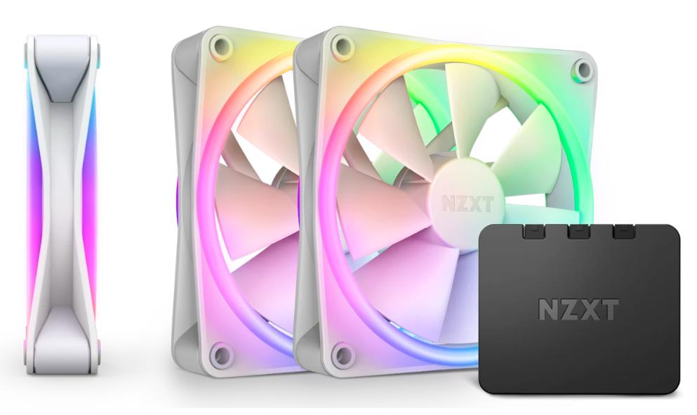 Изображение Вентилятор NZXT F120 RGB DUO White (1800 об/мин , 120x120x25 мм,4-pin PWM)
