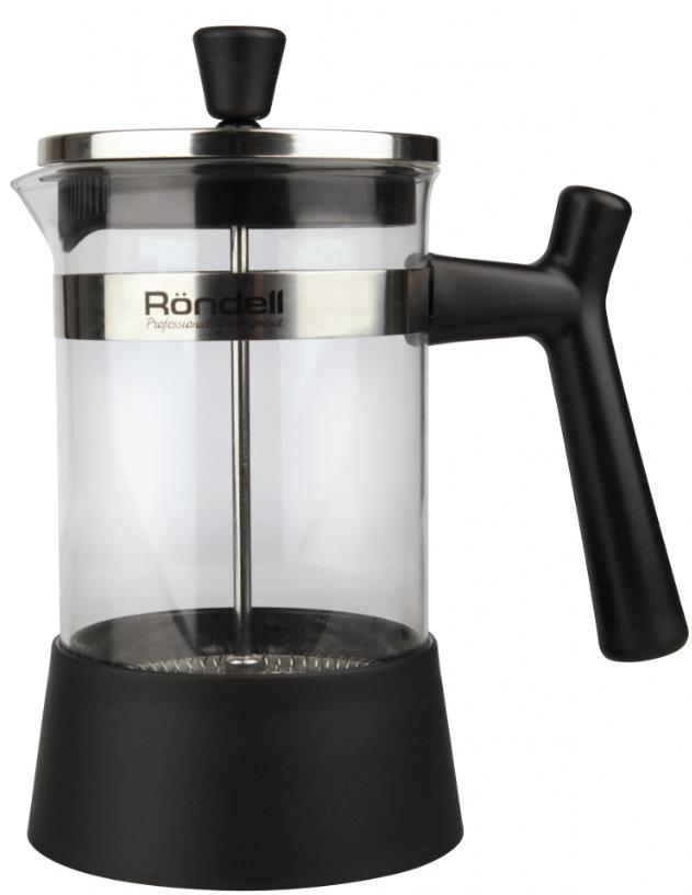 Изображение Френч-пресс Rondell Wonder RDS-426, 600 мл,стальной, черный
