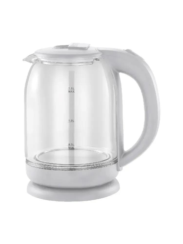 Изображение Электрический чайник Добрыня EC-114 (1,8л) 1800Вт,стекло (1800 Вт/1,8 л /стекло/прозрачный, белый)