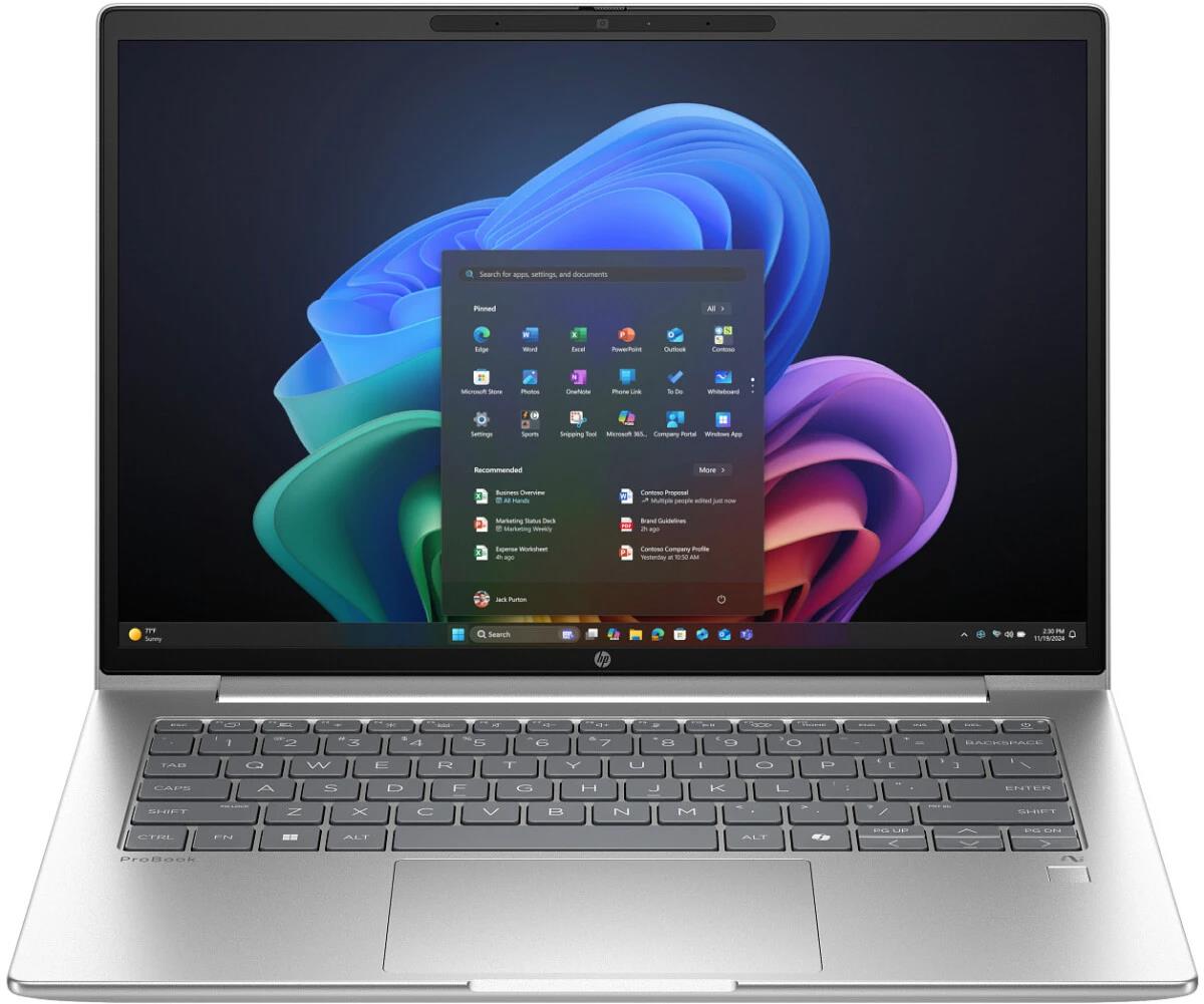 Изображение Ноутбук HP ProBook 4 G1q 14 (Snapdragon X1-26-100 2900 МГц/ SSD 512 ГБ  /RAM 16 ГБ/ 14" 1920x1200/VGA встроенная/ Windows 11 Pro) (B39XGAT)