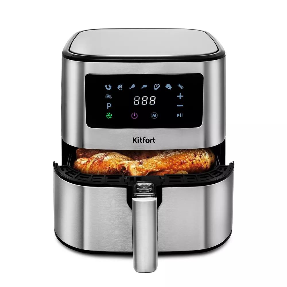 Изображение Аэрогриль Kitfort KT-2228 1700Вт серебристый (1700 Вт /5,5 л )