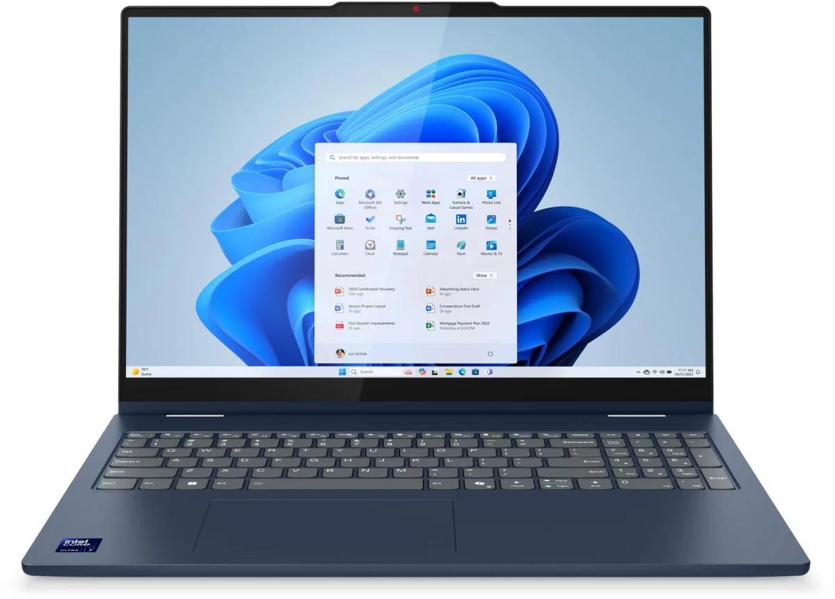 Изображение Ноутбук Lenovo IdeaPad 5 2-in-1 16IAL10 (Intel 225U 1500 МГц/ SSD 1024 ГБ  /RAM 16 ГБ/ 16" 1920x1200/VGA встроенная/ Windows 11 Home) (83KS000UUS)