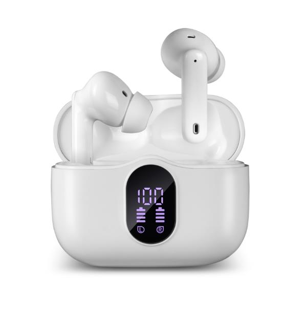 Изображение Bluetooth-гарнитура/наушники Sven E-310B (Bluetooth, TWS, ANC, ENC, APP) (белый)