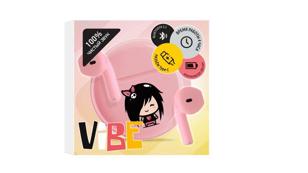 Изображение Bluetooth-гарнитура/наушники Qumo TWS ViBE ВТ 0100 "Girlie" (розовый)