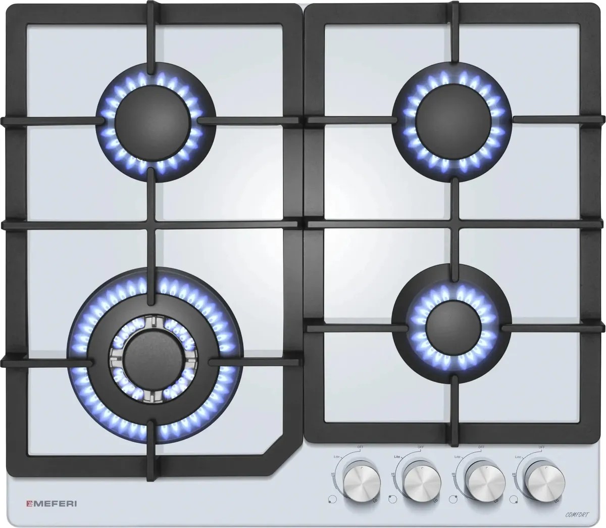 Изображение Варочная панель Meferi MGH604WH GLASS COMFORT (белый)