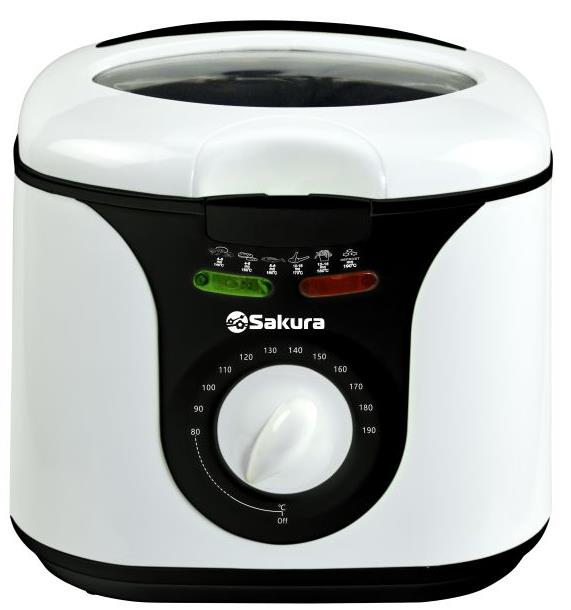 Изображение Фритюрница Sakura SA-7669BK (2 л  1300 Вт  белый, черный)