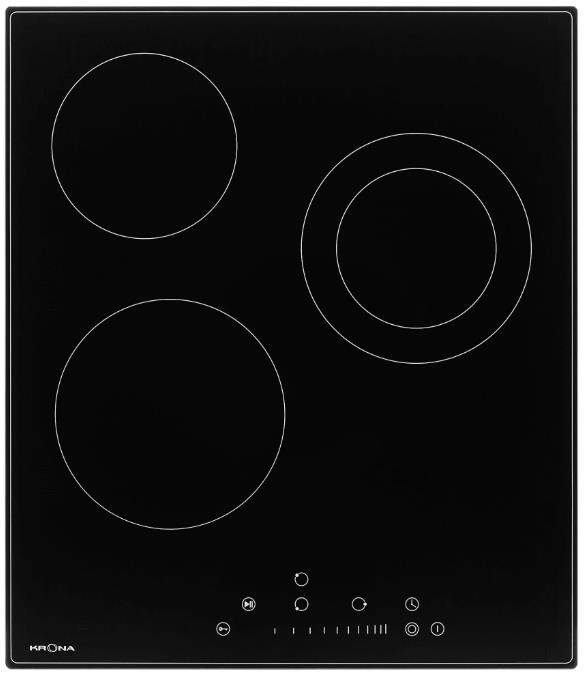 Изображение Варочная панель Krona LAUREL 45 BL (черный)
