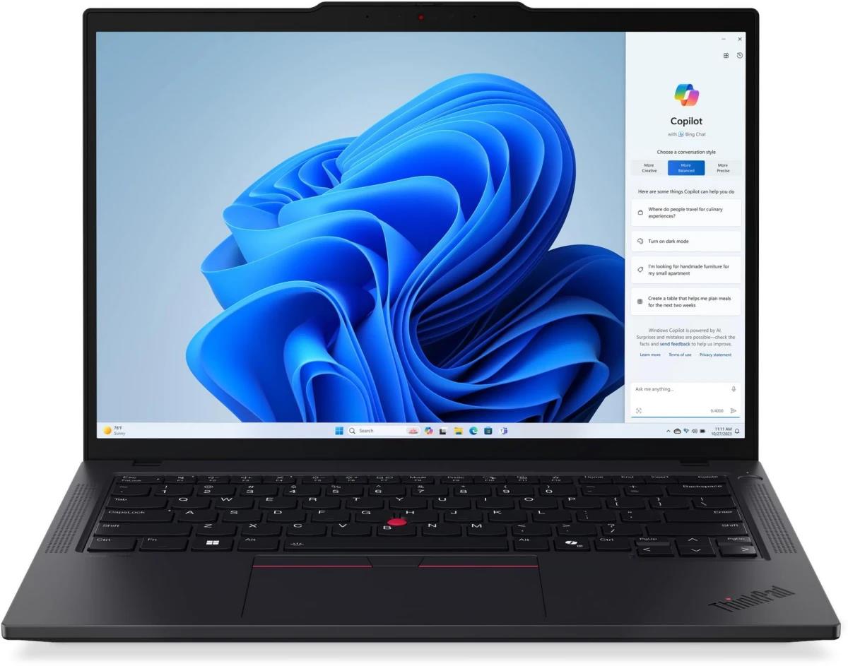 Изображение Ноутбук Lenovo ThinkPad T14 Gen 5 (Intel 125U 1300 МГц/ SSD 512 ГБ  /RAM 16 ГБ/ 14" 1920x1200/VGA встроенная/ Без ОС) (21ML00E2FW)