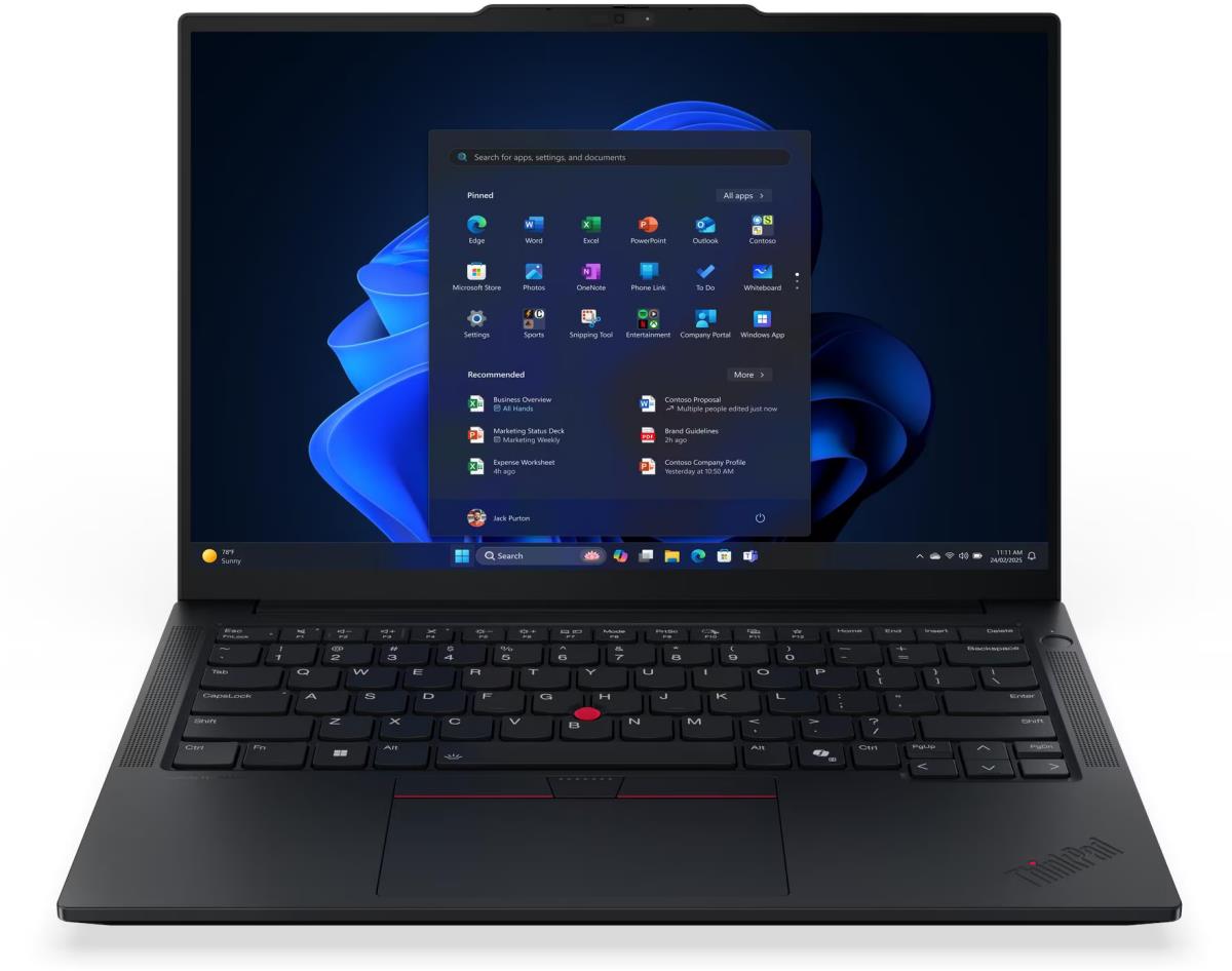 Изображение Ноутбук Lenovo ThinkPad E14 Gen 7 (Intel 255H 2000 МГц/ SSD 512 ГБ  /RAM 16 ГБ/ 14" 1920x1200/VGA встроенная/ Без ОС) (21SX0066GQ)