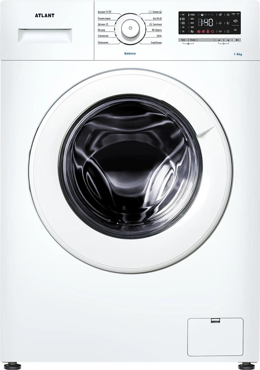 Изображение Стиральная машина Атлант СМА 60У1018-T-00, белый (фронтальная, 6 кг, 1000 об/мин )
