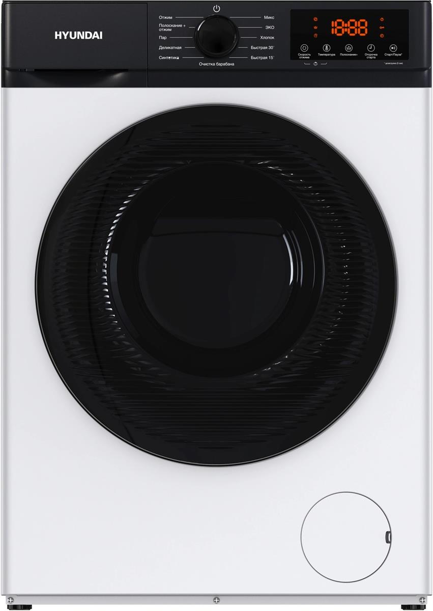 Изображение Стиральная машина Hyundai WME8215, белый/черный (фронтальная, 8 кг, 1200 об/мин )