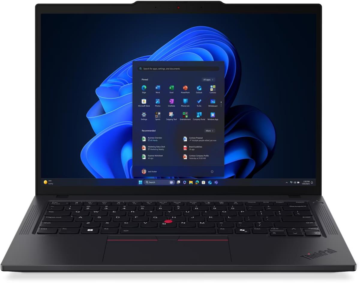 Изображение Ноутбук Lenovo ThinkPad T14 Gen 6 (Intel 255U 2000 МГц/ SSD 512 ГБ  /RAM 16 ГБ/ 14" 1920x1200/VGA встроенная/ Без ОС) (21QC006GFW)