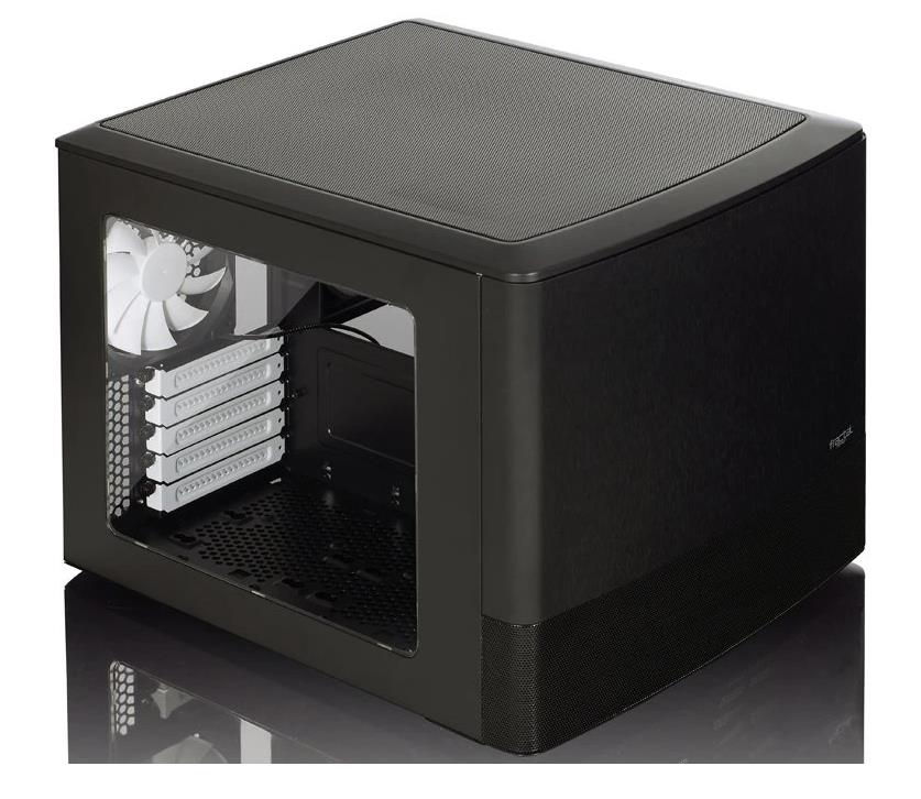 Изображение Корпус Fractal Design Node 804 Black Window (mATX, Mini-ITX, черный, без БП)/(FD-CA-NODE-804-BL-W)