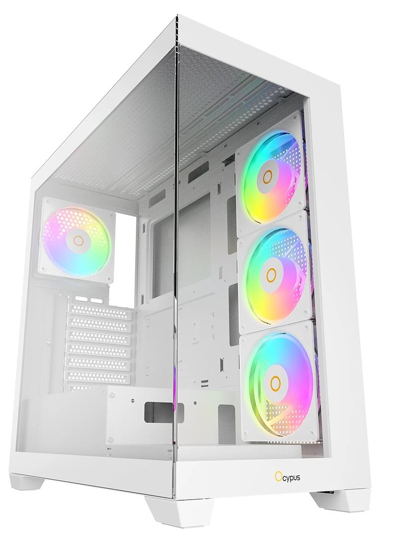 Изображение Корпус Ocypus Gamma C72 WH ARGB (mATX, ATX, Mini-ITX, белый, без БП)/(Gamma-C72-WHD400XX-GL)