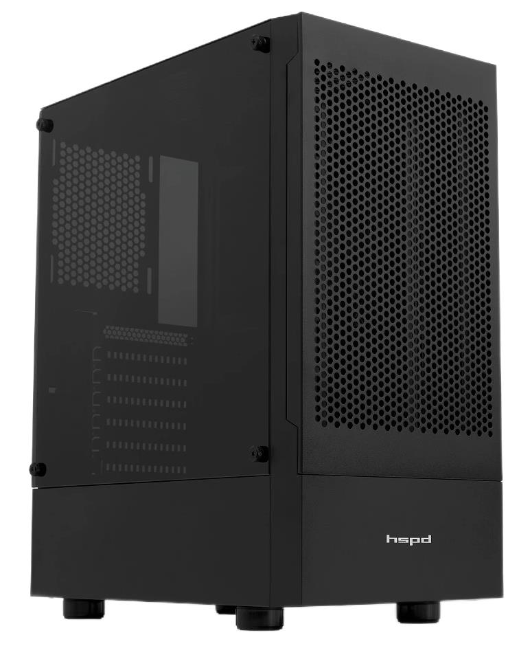 Изображение Корпус HSPD M540-TGBK Black (mATX, ATX, Mini-ITX, черный, без БП)/(M540-TGBK)