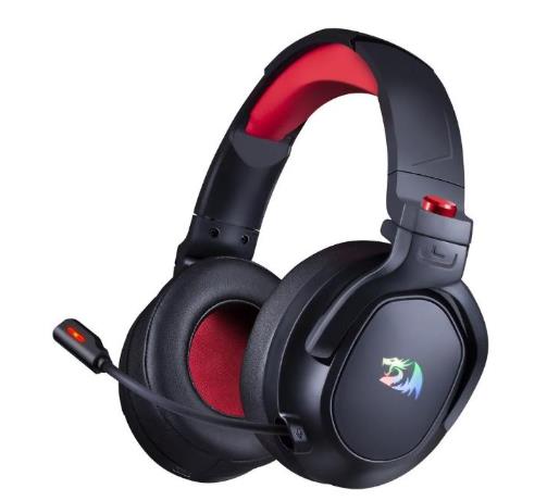 Изображение Наушники Redragon Nomen RGB, 7.1, 2.4 Ггц, б.п. красный, черный