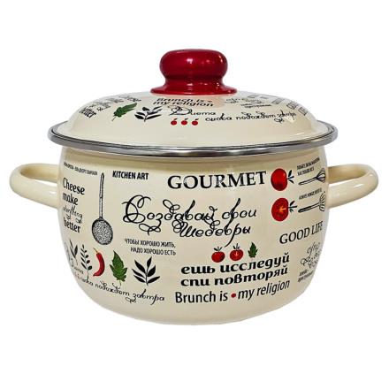 Изображение Кастрюля Appetite 3RC181M Шедевры эмал сфер (3 л )