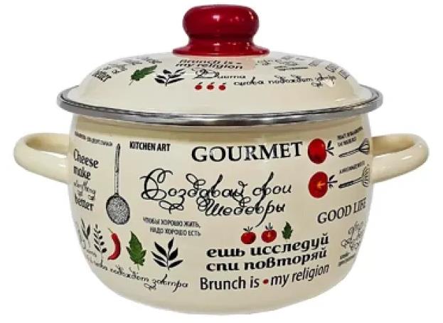 Изображение Кастрюля Appetite 3RC221M Шедевры эмал сфер (5,5 л )