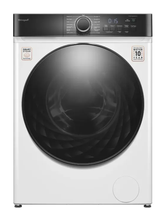 Изображение Стиральная машина Weissgauff WM 4427 Inverter Steam, белый (фронтальная, 7 кг, 1200 об/мин )