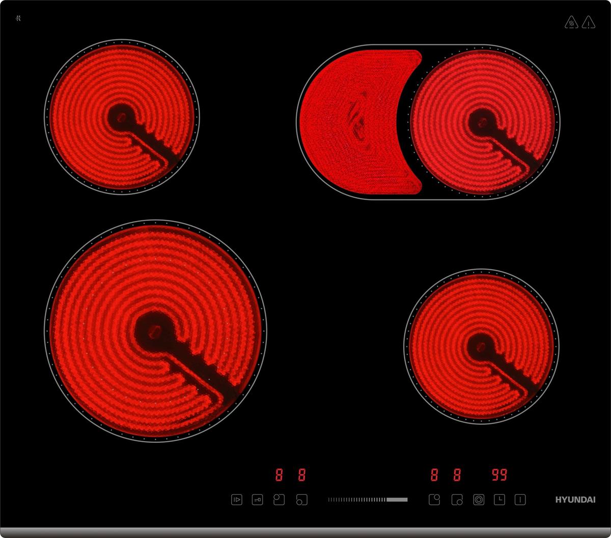 Изображение Варочная панель Hyundai HHE 6673 BG (черный)