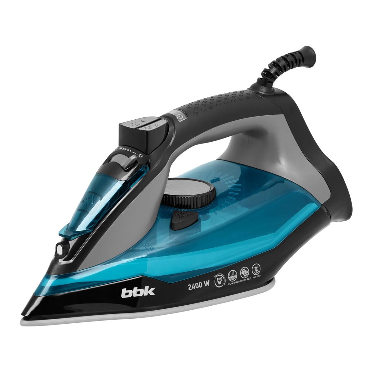 Изображение Утюг BBK ISE-2410 (2400 Вт/синий, черный)