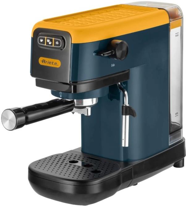 Изображение Кофеварка Ariete 00M139916AR0 маренго/желтый, молотый/капсулы, 1,1 л, 1300 Вт, 15 бар (рожковая/1,1 л /1300 Вт )