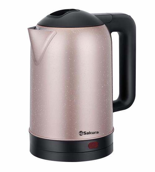 Изображение Электрический чайник Sakura SA-2121CD (1800 Вт/2 л /нержавеющая сталь/шампань, в крапинку)