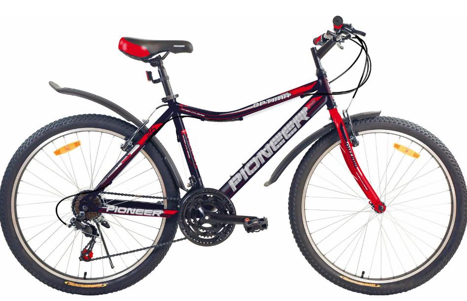 Изображение Велосипед Pioneer Optima 26 (красный, белый, черный/26 "/18.0 ")-2023 года