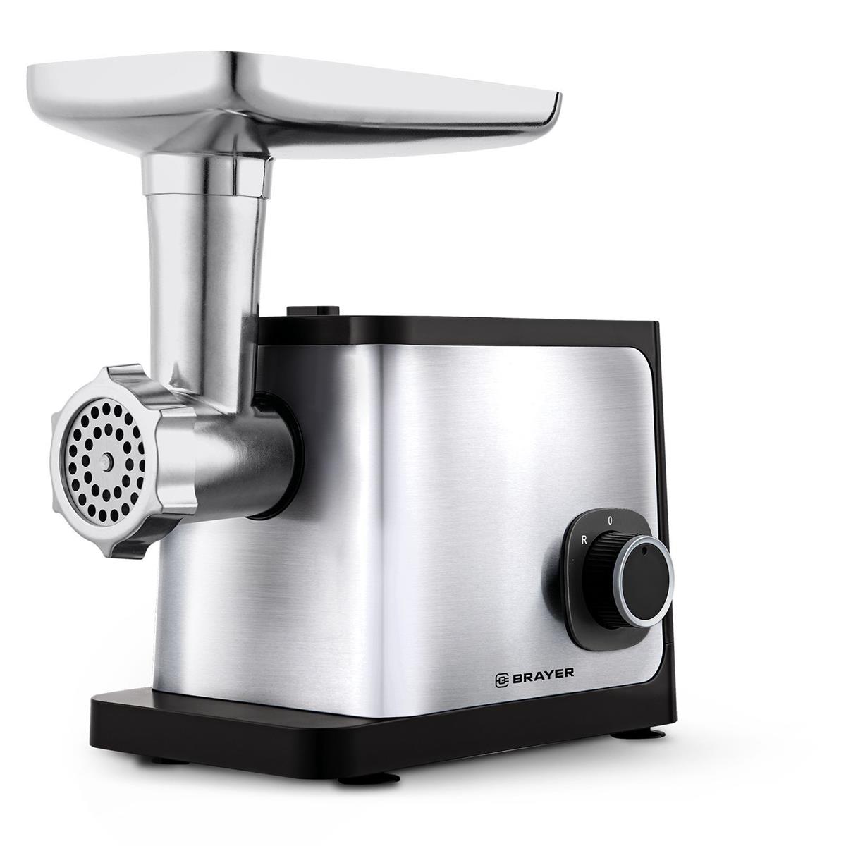 Изображение Мясорубка Brayer BR1615 (1800 Вт /1,5 кг/мин/серебристый)