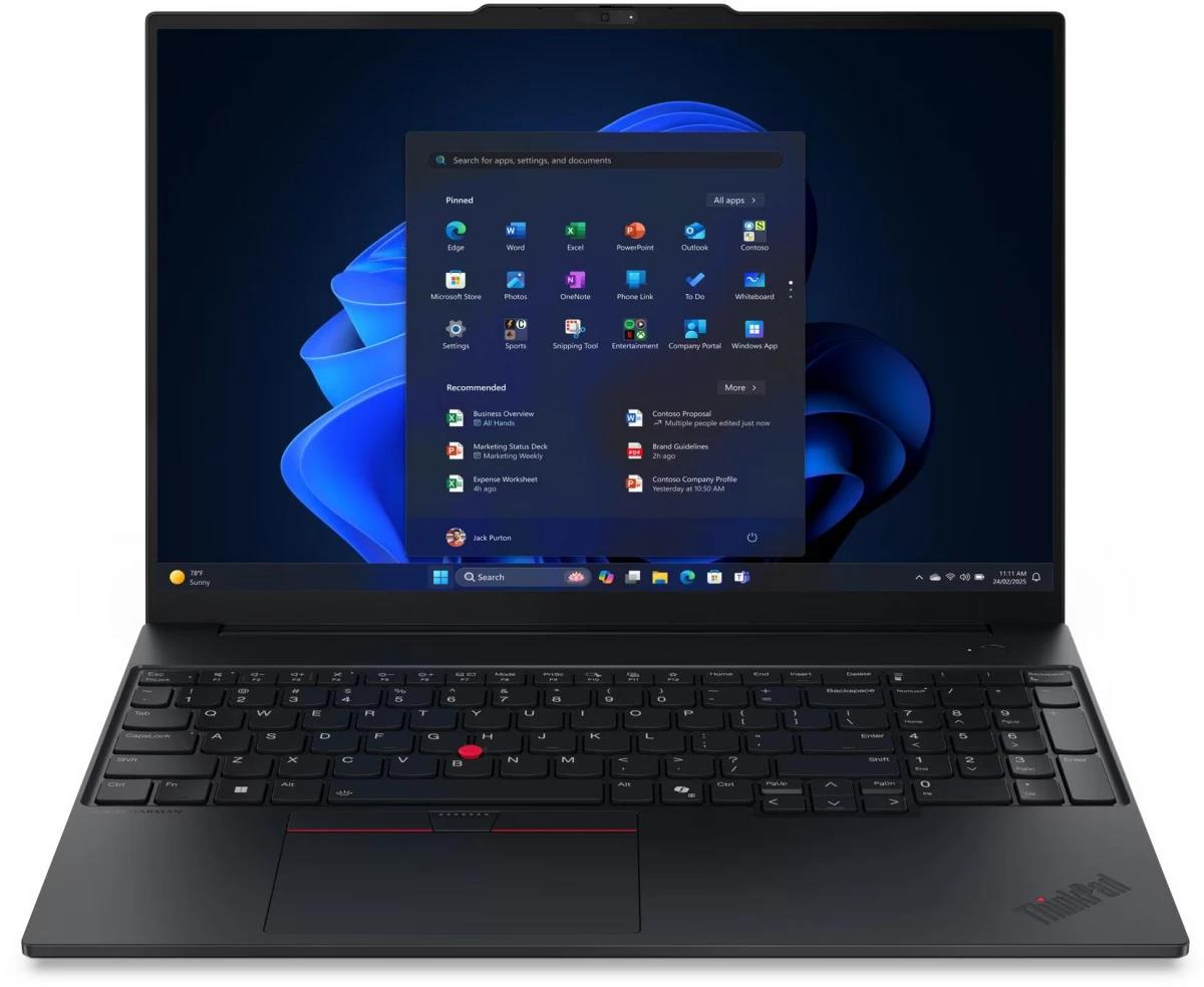 Изображение Ноутбук Lenovo ThinkPad E16 Gen 3 (Intel 256V 2200 МГц/ SSD 512 ГБ  /RAM 16 ГБ/ 16" 1920x1200/VGA встроенная/ Без ОС) (22B0S03200)