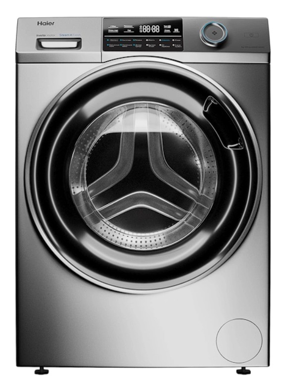 Изображение Стиральная машина Haier HW80-BP14969AS, серебристый (фронтальная, 8 кг, 1400 об/мин )
