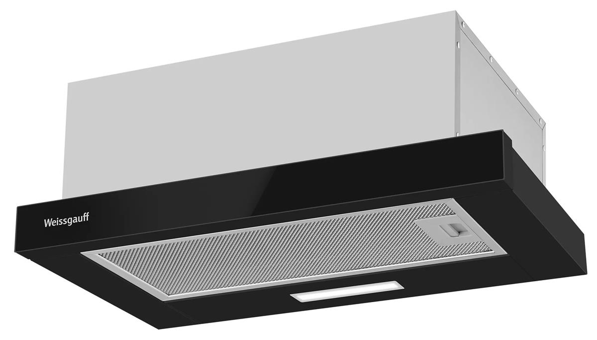 Изображение Встраиваемая вытяжка Weissgauff TEL 500 Black Glass (черный, )