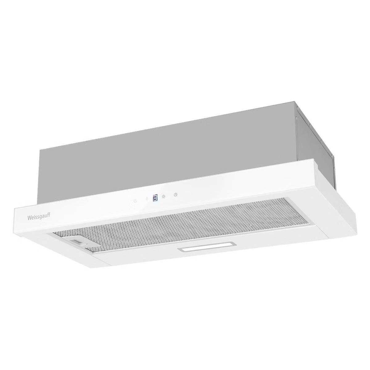 Изображение Встраиваемая вытяжка Weissgauff TEL 600 2M Touch White Glass (белый, белый)