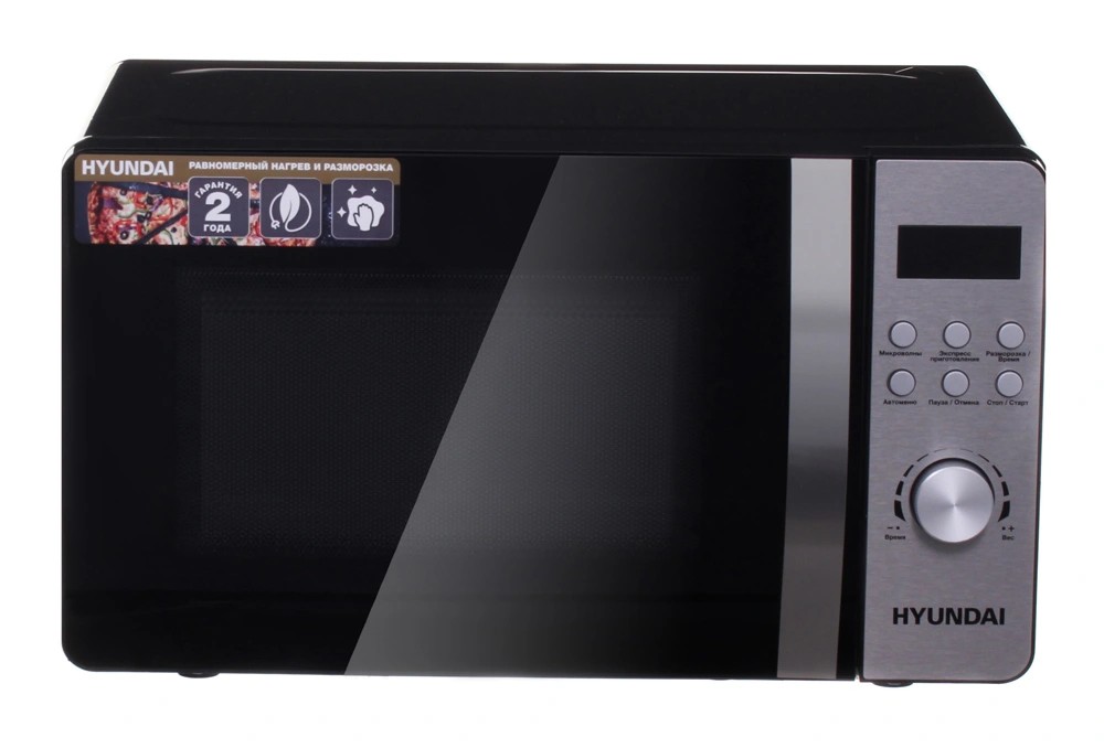 Изображение Микроволновая печь Hyundai HYM-D2071 (700 Вт  20 л    черный, серебристый)