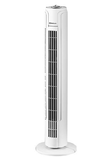 Изображение Вентилятор Sakura SA-19W белый, напольный, 45 Вт, 3 скорости