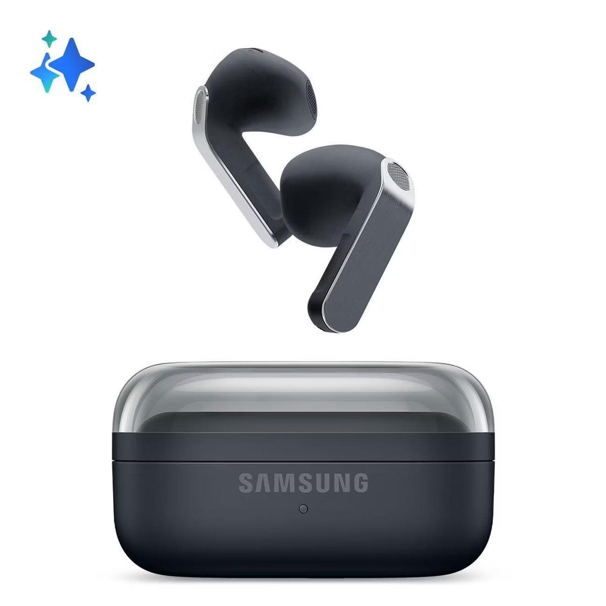 Изображение Bluetooth-гарнитура/наушники Samsung Galaxy Buds 4 (R540), активное шумопод, беспроводная зарядка, до 6 ч (черный)