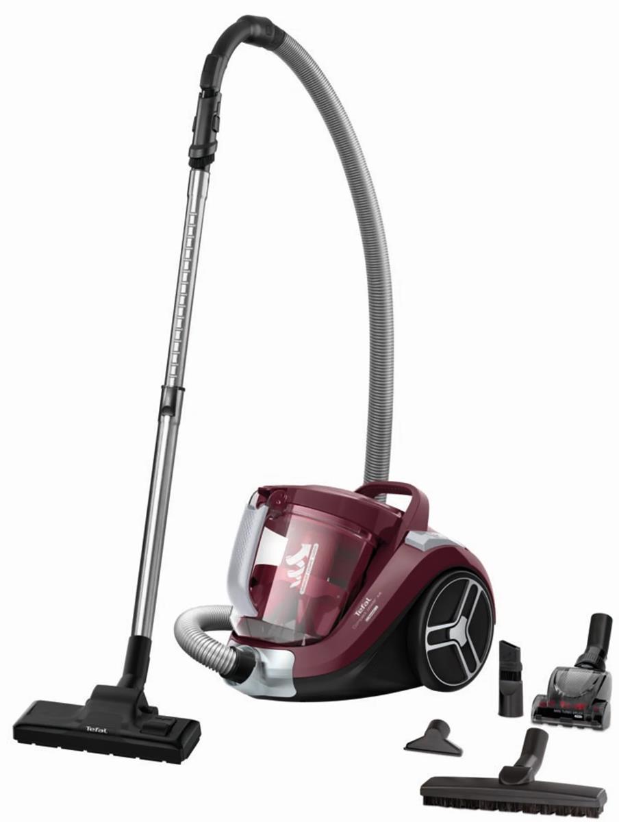 Изображение Пылесос Tefal TW4873EA (2100 Вт /контейнер/бордовый)
